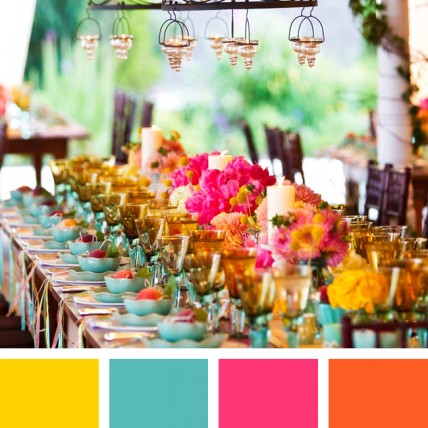 сочетания цветов которые будут в моде 2014 на свадьбе